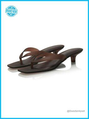Jelly Kitten Heel Thong Sandals Transparent Square Open Toe Slip On Flip Flops